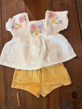 Kids Headquarters Yellow Gauze Shorts